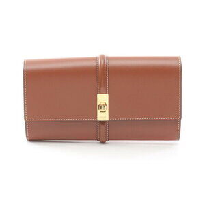 Celine Wallet Seize Brown Leather Bifold Long